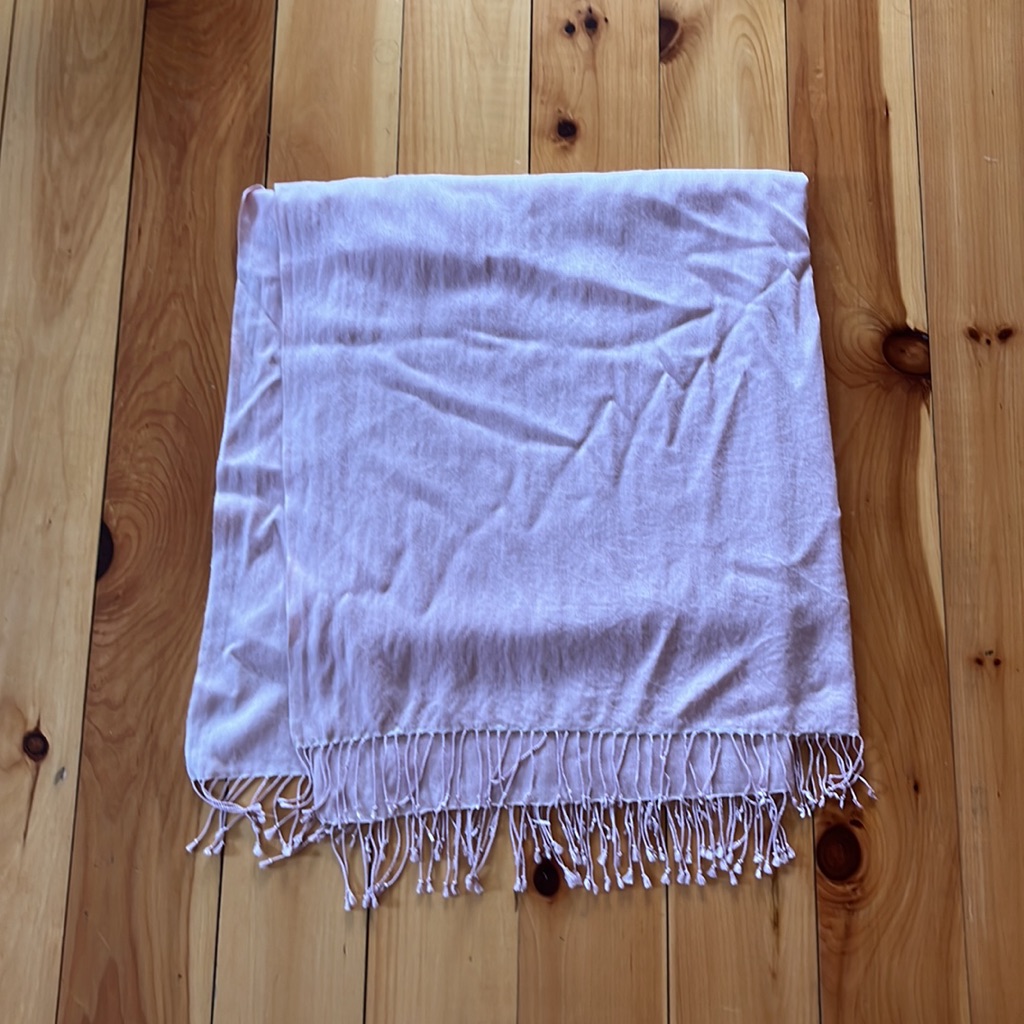 William Welstead Cashmere And Silk Pashmina Pale Pink